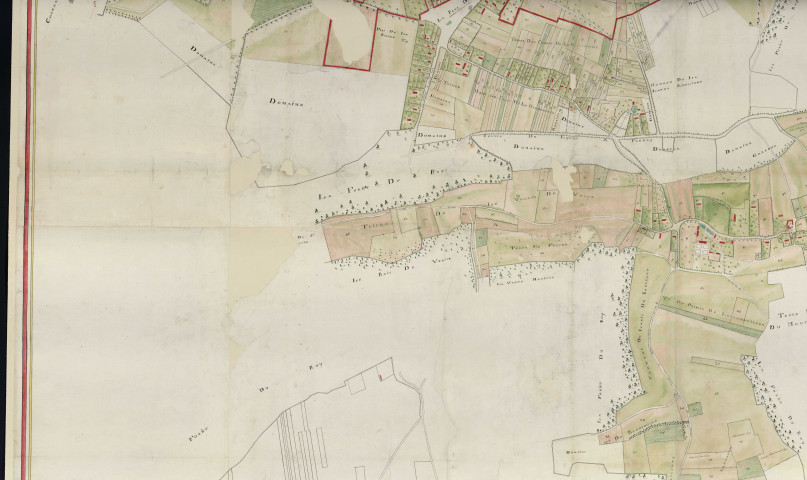 Lorleau - Plan général de la seigneurie de Lorleau, celle de Beauficel, et des fiefs Blainville et de La Brière. *