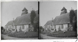 Cimetière et clocher de Rosay-sur-Lieure (Eure).