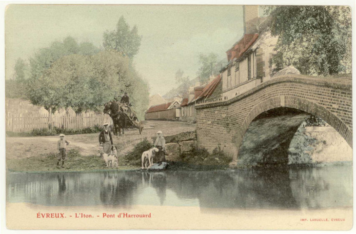 Evreux-Ville. Navarre : L'Iton - Pont d'Harrouard.
