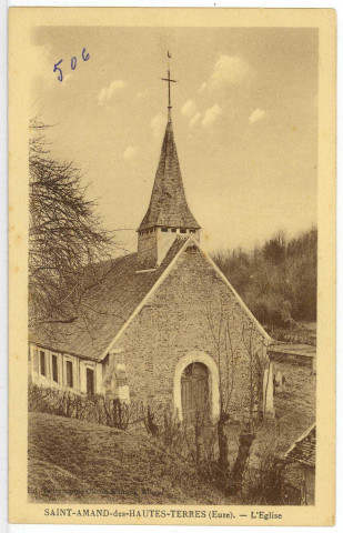 Saint-Amand-des-Hautes-Terres. L'Eglise.
