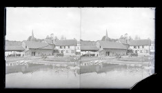 Mare et ferme normande.