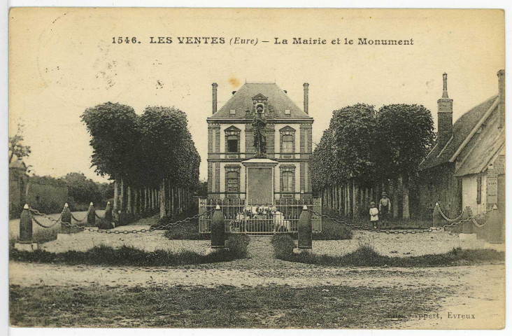 Ventes (Les). La Mairie et le Monument.