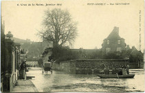 Andelys (Les). Crue de la Seine, Janvier 1910 - Petit Andely Rue Saint Jacques.