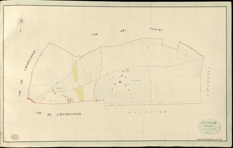 Fontaine-la-Louvet. Section H _ de la Haudardière _ 2e et dernière Feuille