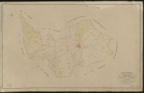 Harcourt. Tableau d'assemblage du Plan Parcellaire de la Commune d'Harcourt. _ Canton de Brionne - Bernay - Eure. _ Terminé sur le terrain en 1827, sous l'administration de M. Le Vicomte Raymond Delaitre, Préfet - M. Lecomte, Maire et sous la direction de M. Hurtelle, Directeur des Contributions directes. _ M. Hautier, Géomètre en Chef. _ Par M. Girard, Géomètre de 1re classe