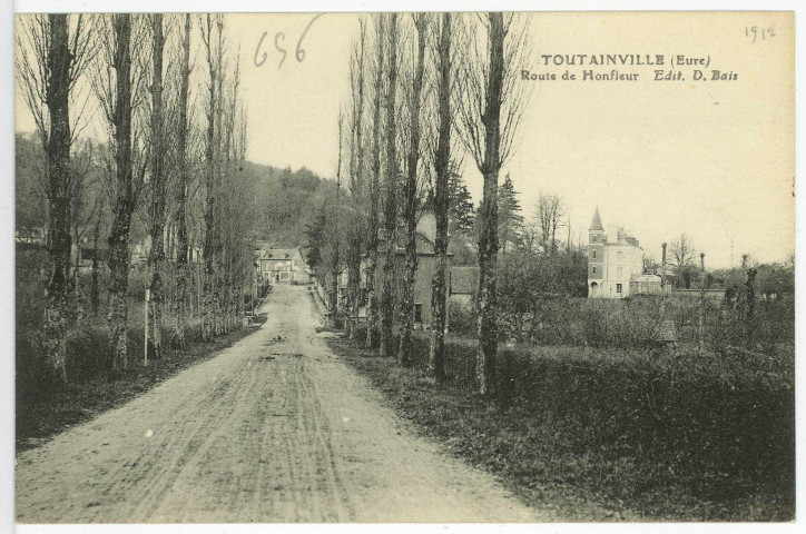 Toutainville. Route de Honfleur.