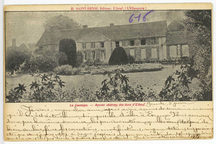 Saussaye (La). Ancien château des ducs d'Elbeuf.