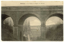 Evreux-Ville. Navarre : Le Viaduc et l'Eglise de Navarre.