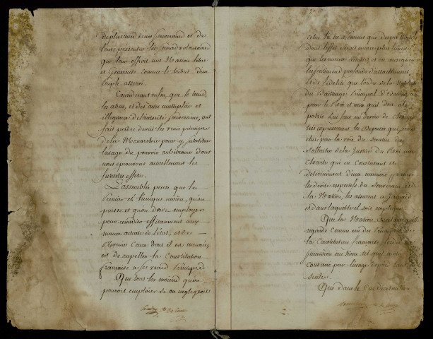 Cahier général manuscrit, informe.