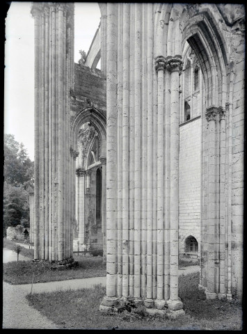 Ruines et vestiges de l'abbaye Notre-Dame de Fontenelle de Saint-Wandrille-Rançon (Seine-Maritime).