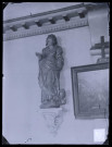 Église de Bournainville-Faverolles (Eure), statue de Sainte-Catherine.