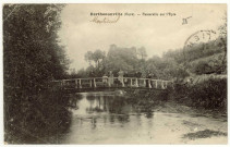 Berthenonville. Passerelle sur l'Epte.