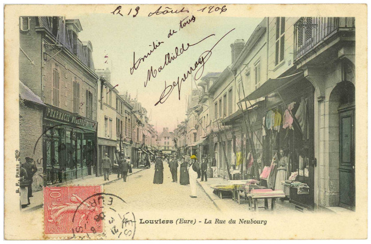 Louviers-Ville. La Rue du Neubourg.
