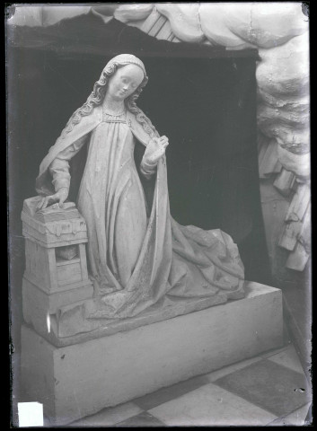 Groupe de l'Annonciation provenant de la chapelle du château de Bois-Héroult, à Écaquelon (Eure).