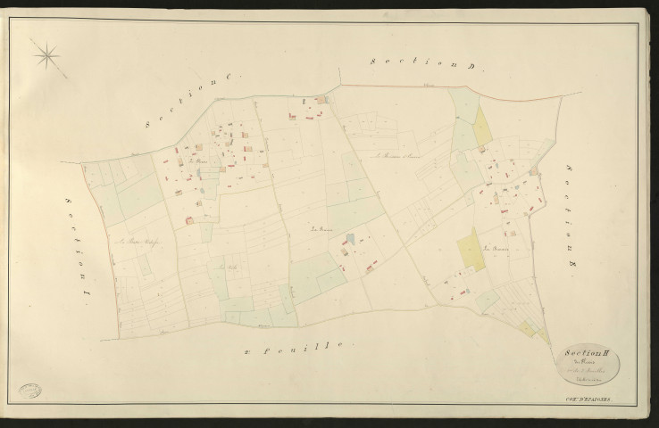 Epaignes. Section H _ du Plessis _ 1re de 2 Feuilles