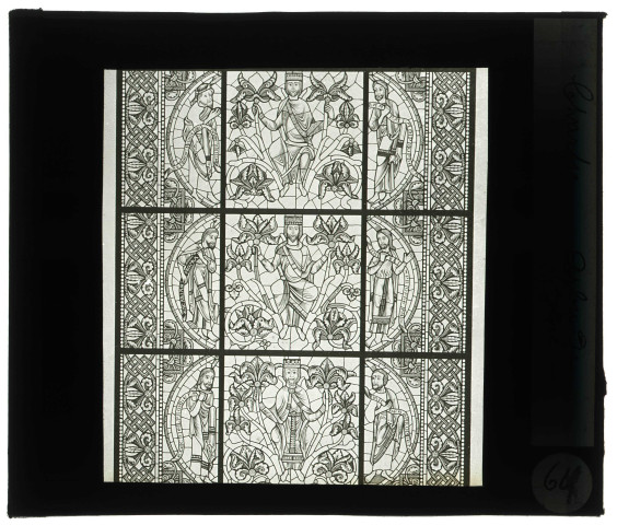 Cathédrale Notre-Dame de Chartres (Eure-et-Loir), façade ouest, dessin de verrière "L'Arbre de Jessé".