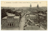 Evreux-Ville. Vue Générale-Le Musée, la Rue de l'Horloge et la Cathédrale.