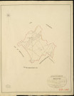Thuit-Anger (le). Tableau d'assemblage _ du Plan Parcellaire de la Commune de Thuit-Anger _ Canton d'Amfreville - Louviers - Eure. _ Terminé sur le Terrain en 1828 , sous l'administration de M. Le Vicomte Raymond Delaître , Préfet _ M. Delaleau, Maire _ sous la Direction de M.Hurtrelle, Directeur des Contributions directes _ M. Hautier, Géomètre en Chef. _ Par M. Caffin, Géomètre de 1re classe.