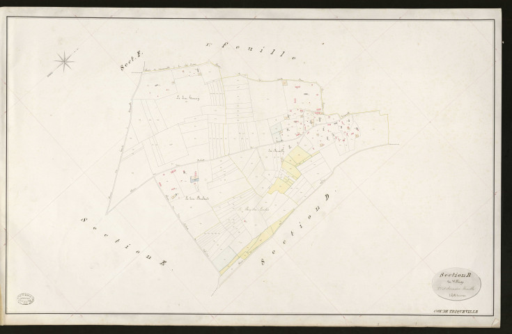 Triqueville. Section B _ du Village _ 2e et dernière Feuille