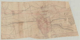Verneuil _ Plan de la Ville de Verneuil et de ses environs.