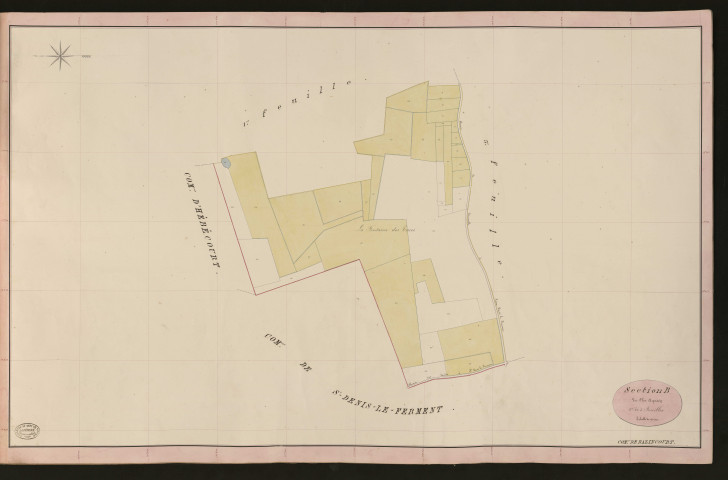 Bazincourt-sur-Epte. Section B _ du Clos Arquain _ 2e de 3 Feuilles