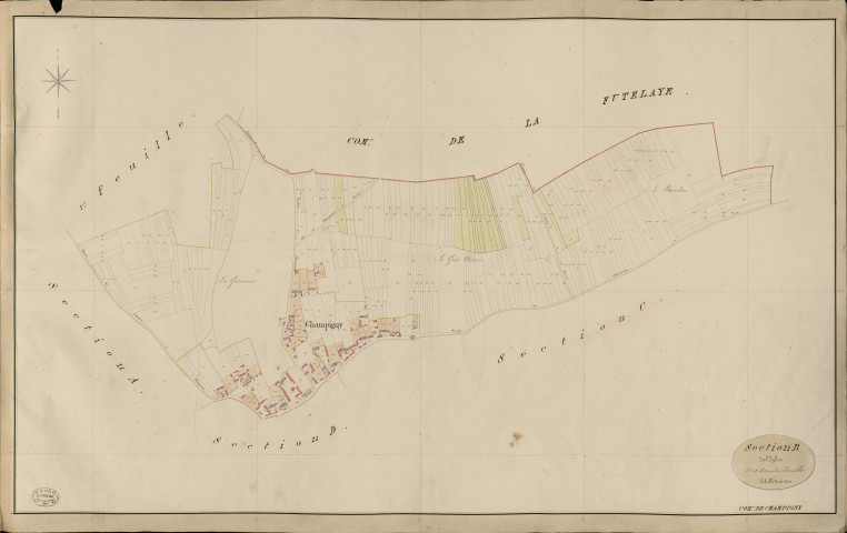 Champigny-la-Futelaye. Section B _ de l'Eglise _ 2e et dernière Feuille