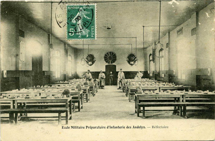 Andelys (Les). Ecole Militaire préparatoire d'Infanterie - Réfectoire.