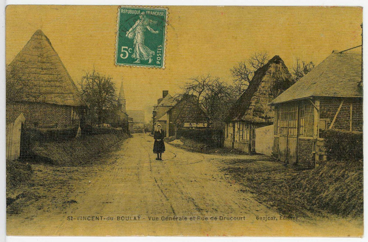 Saint-Vincent-du-Boulay. Vue Générale et Rue de Drucourt.