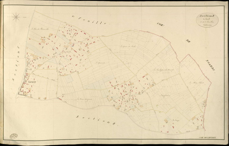 Lieurey. Section D _ du Castel _ 1re de 2 Feuilles