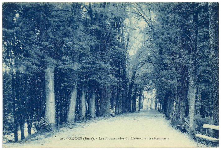 Gisors. Les Promenades du château et les Remparts.