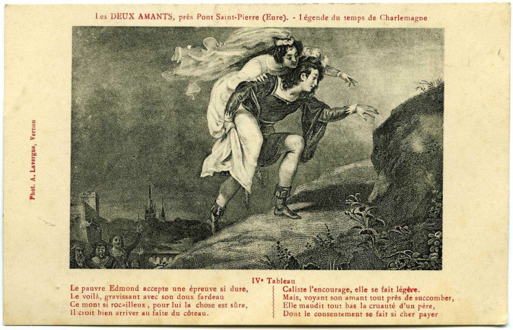 Amfreville-sous-les-Monts. Les Deux Amants, près Pont-Saint-Pierre (Eure). - Légende du temps de Charlemagne.