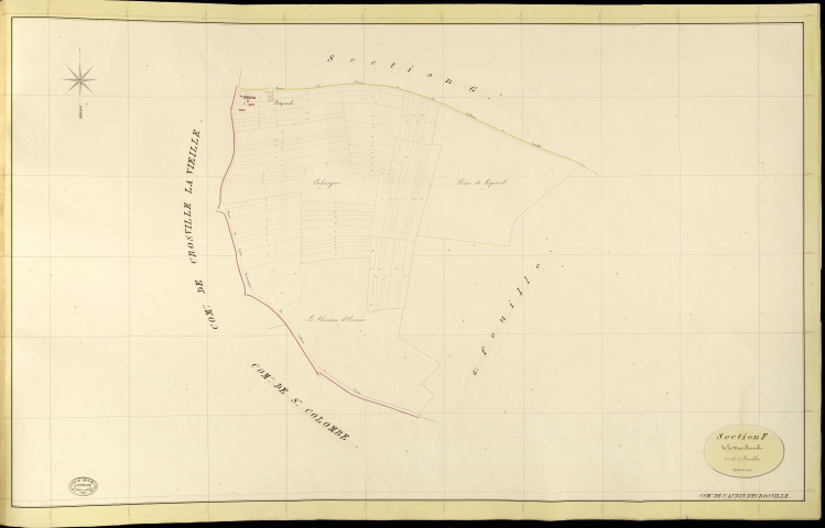 Saint-Aubin-d'Ecrosville. Section F _ de la Mare Renoult _ 1re de 2 Feuilles