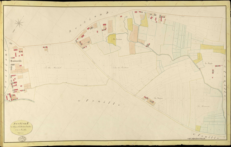 Hondouville. Section E _ du Valtier et de la Fontaine Jeanbart _ 3e de 4 Feuilles