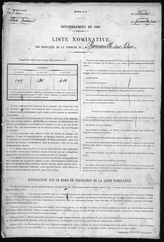 BARNEVILLE SUR SEINE 1901
