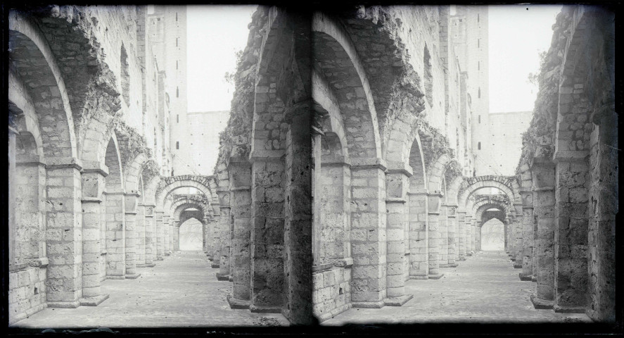 Ruines et vestiges de l'abbaye de Jumièges (Seine-Maritime).