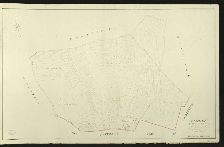 Saint-Aubin-sur-Gaillon. Section F _ des Epinières et du Bois des noct _ 2e et dernière Feuille