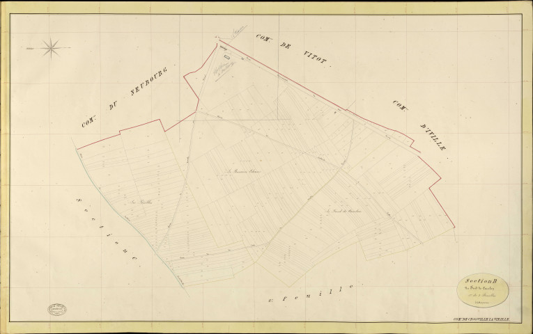 Crosville-la-Vieille. Section B _ du Fond de Canelon _ 1re de 2 Feuilles