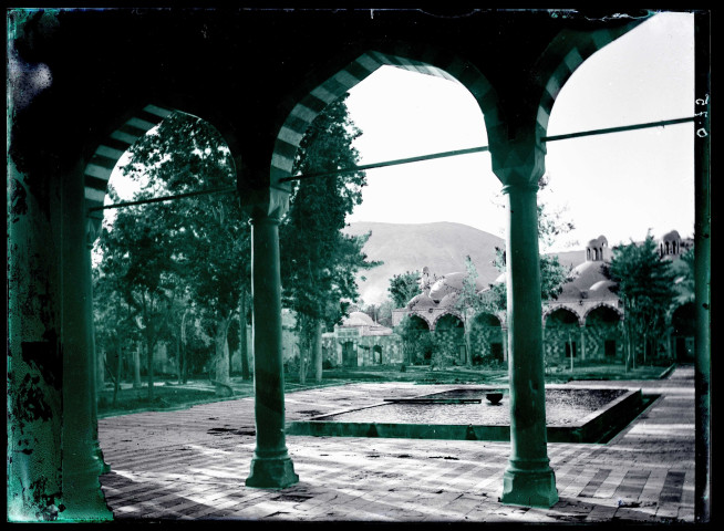 Cour intérieure de la mosquée de Damas (Syrie).