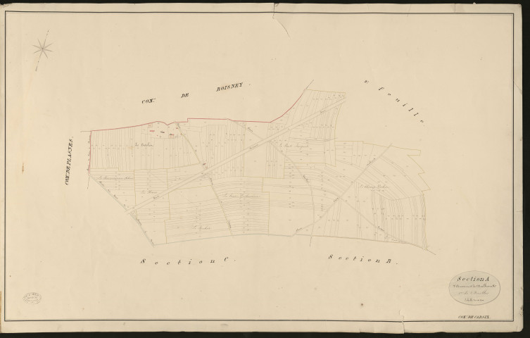 Carsix. Section A _ d'Aucourt et de Malbrouck _ 1re de 2 Feuilles