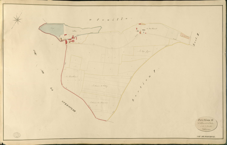 Breteuil-sur-Iton. Section G _ de Lallier et de la Forêt _ 1re de 2 Feuilles