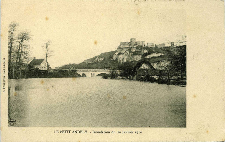 Andelys (Les). Petit Andely - Inondation du 29 Janvier 1910.