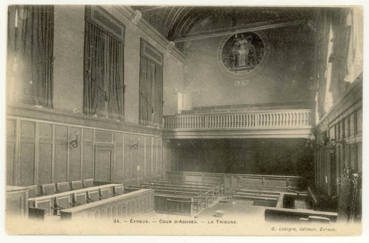 Evreux-Ville. Cours d'assises-La Tribune.