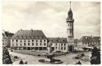 Evreux-Ville. Fontaine et le Beffroi.