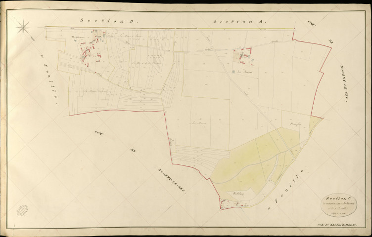 Mesnil-Hardray (Le). Section C _ de Mousseaux et de Bellemare _ 2e de 3 Feuilles