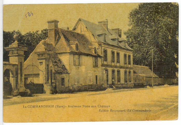 Sainte-Colombe-la-Campagne. L'Ancienne Poste aux Chevaux.