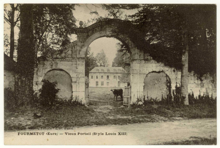 Fourmetot. Vieux portail (Style Louis XIII).