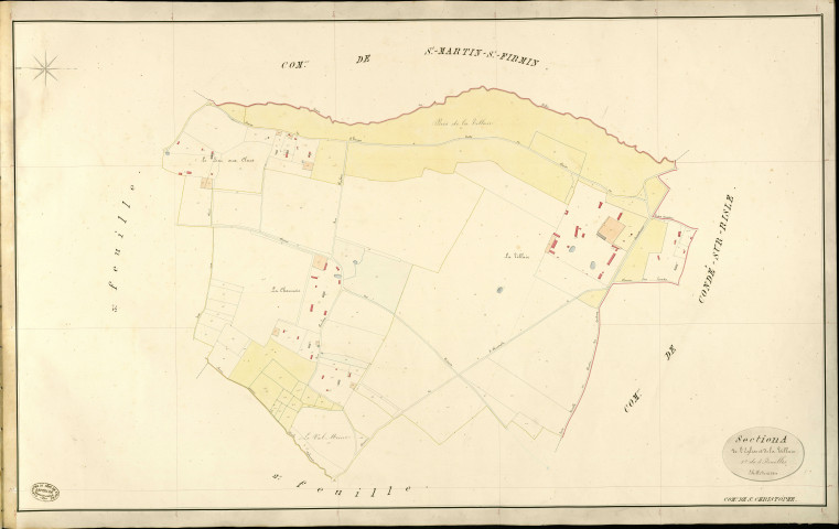 Saint-Christophe-sur-Condé. Section A _ de l'Eglise et de la Tillaie _ 1re de 3 Feuilles