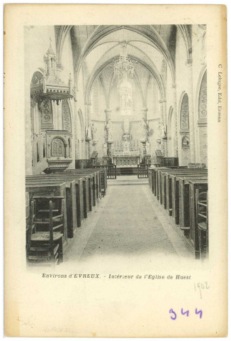 Huest. Intérieur de l'Eglise de Huest.