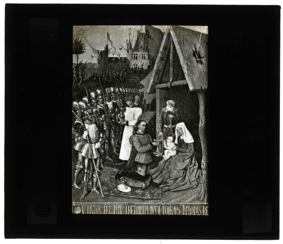 Musée Condé de Chantilly (Oise), tableau de Jean Fouquet "L'Adoration des Mages".