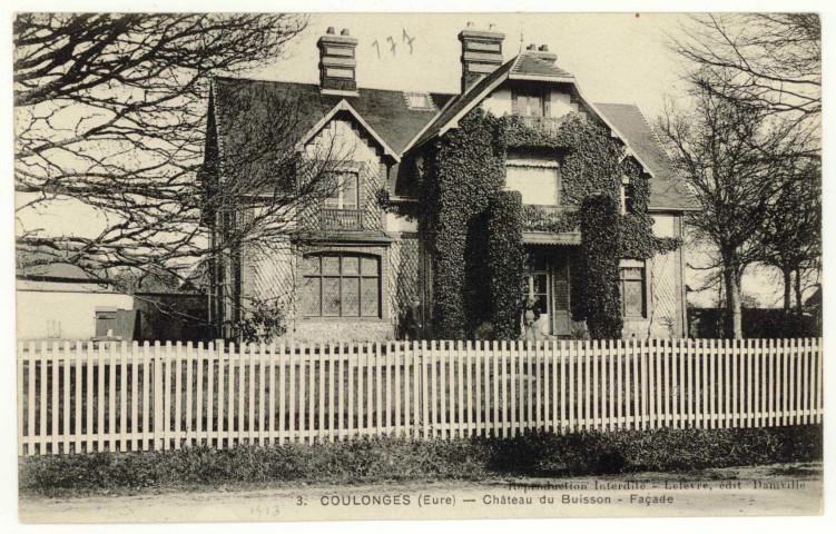 Coulonges. Château du Buisson-Façade.